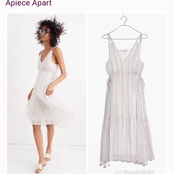 Apiece Apart™ Striped Daphne Midi Dress - Picture 1 of 11